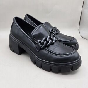 Madden Girl‎ Women's Hoxtonn Slip On Comfort Dress Loafers Black Size 6 155EG